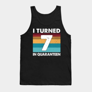 7th Birthday I Turned In Quaranteen 7 Years Old Vintage Shirt Tank Top